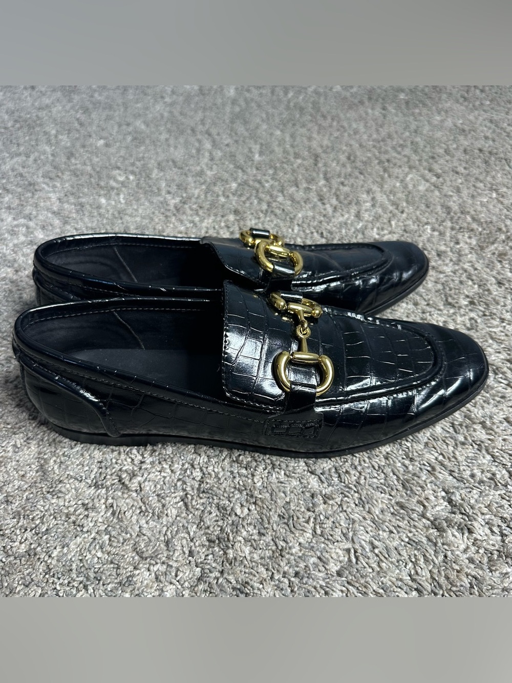 Jeffrey Campbell Velviteen loafers 9.5 black horsebit quiet luxury slip on - Picture 7 of 14